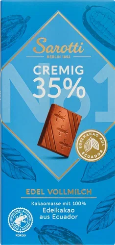 Шоколад молочный 35% какао Fine Whole Milk Sarotti 100 г