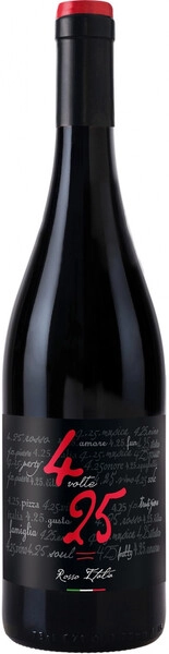 4 вольте 25 красное сухое 0,75л 14% Вино столовое