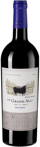 Ле Гран Нуар Мальбек полусухое красное 0,75 л. 13% Вино защищ. географ. указ.