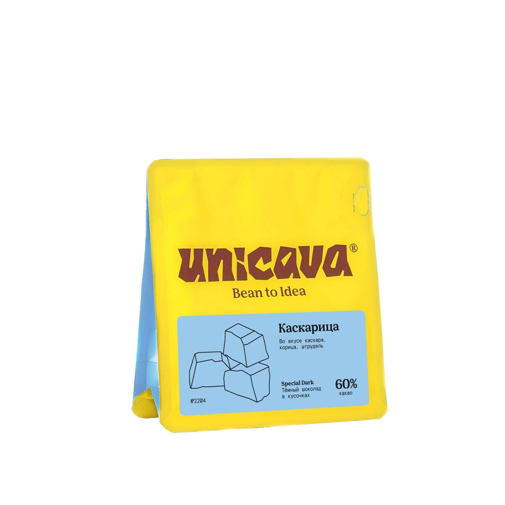 Cacava Темный шоколад Коста-Рика с каскарой и корицей 60% какао 100 г Кусочки