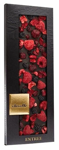 ШОКОМИ Горький шоколад с черной смородиной, клубникой, малиной 110г