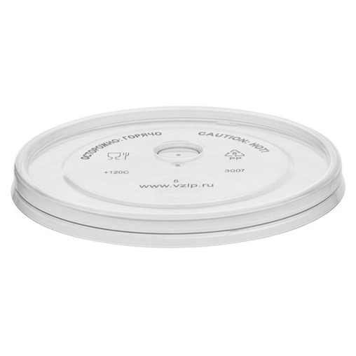 Крышка плоская с отверстием прозрачная d=90 1 шт.