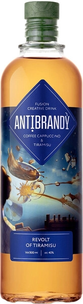 АНТИБРЕНДИ Восстание Тирамису 0,5 л. 40%  Спиртной напиток на основе коньяка
