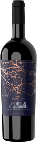 Бадиа Аль Колле Примитиво ди Мандурия полусухое красное 0,75 л. 14,4% Вино сортовое ординарное