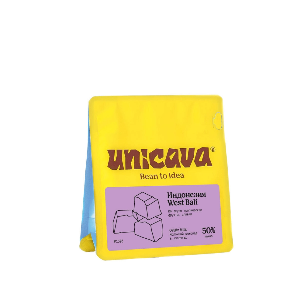 Cacava Молочный шоколад Индонезия West Bali Jembrana 50% какао 100 г Кусочки