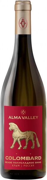 Альма Валей Коломбар белое полусладкое 0,75 л. 12,5% Вино российское с ЗГУ
