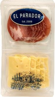 Продукт мясной из свинины Ассорти Тапас Шейка Коппа + Маасдам в нарезке El Parador 40+45 гг