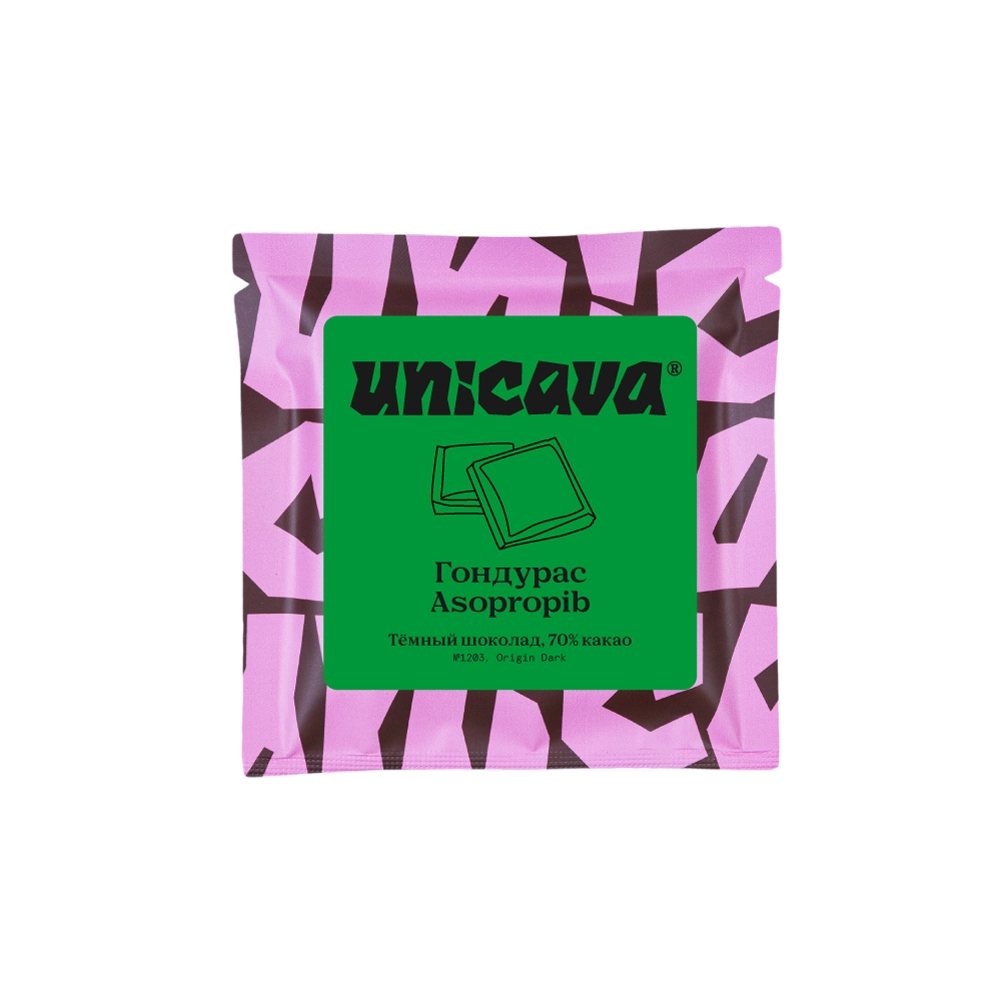 Cacava Темный шоколад Гондурас Asopropib 70% какао 50 г Плитка