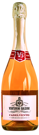 Ламбруско Каделвенто Реджиано Спуманте ДОП розовое брют 0,75 л. 12% Вино игристое с ЗНМП