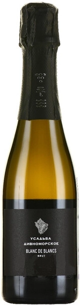 Усадьба Дивноморское Блан де Блан 2019 Экстра Брют 0,375 л. 12,5% Вино российское игристое выдержанное с ЗНМП