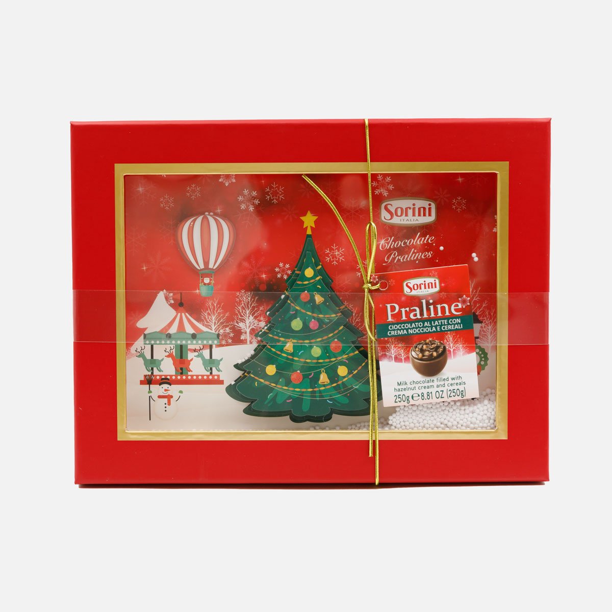 Конфеты Sorini с пралине и злаками 3D Christmas Box 250 г