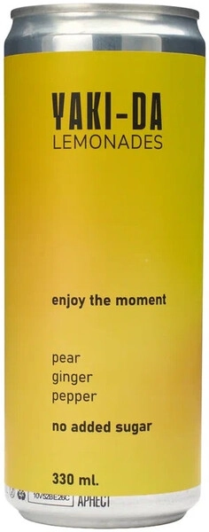 Лимонад Груша-Имбирь Yaki-Da ж/бан.0,33 л. Напиток безалкогольный среднегазированный