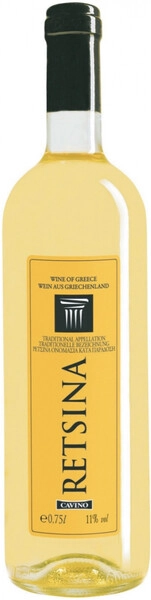 Рецина Кавино 0,75 л. 11% Вино столовое сухое белое