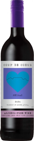 Ку де Кёр Шираз красное 0,75 л. Вино безалкогольное