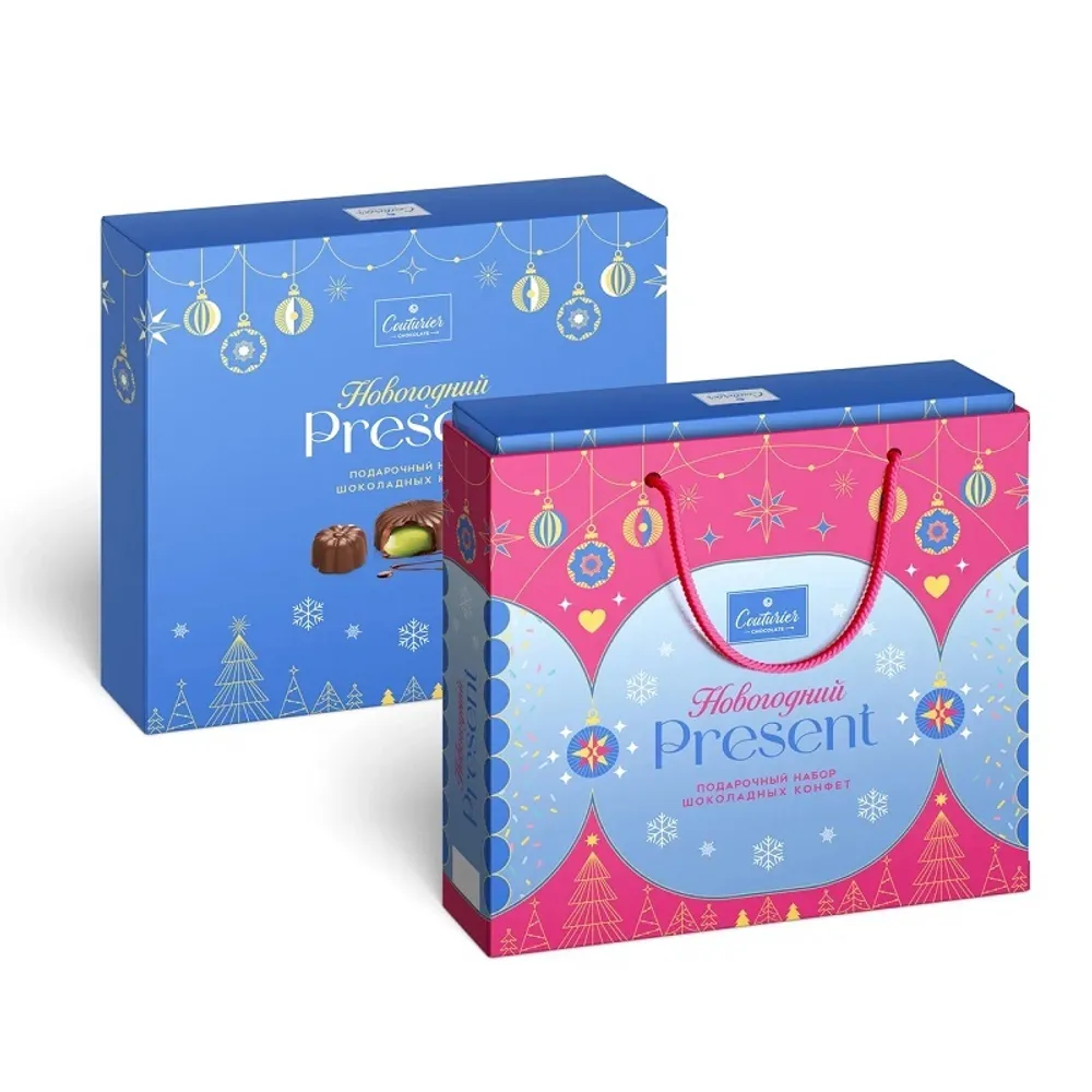 Набор конфет Present Сладкого Нового Года Крыжовник/Крем-шоколад в сумочке 170 г