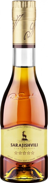 Сараджишвили 5 звезд выдержка 5 лет 0,2 л. 40% Грузинский коньяк