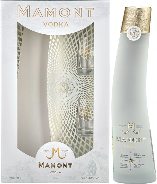 Мамонт в п/у с 2-мя стопками 0,7 л. 40% Водка особая
