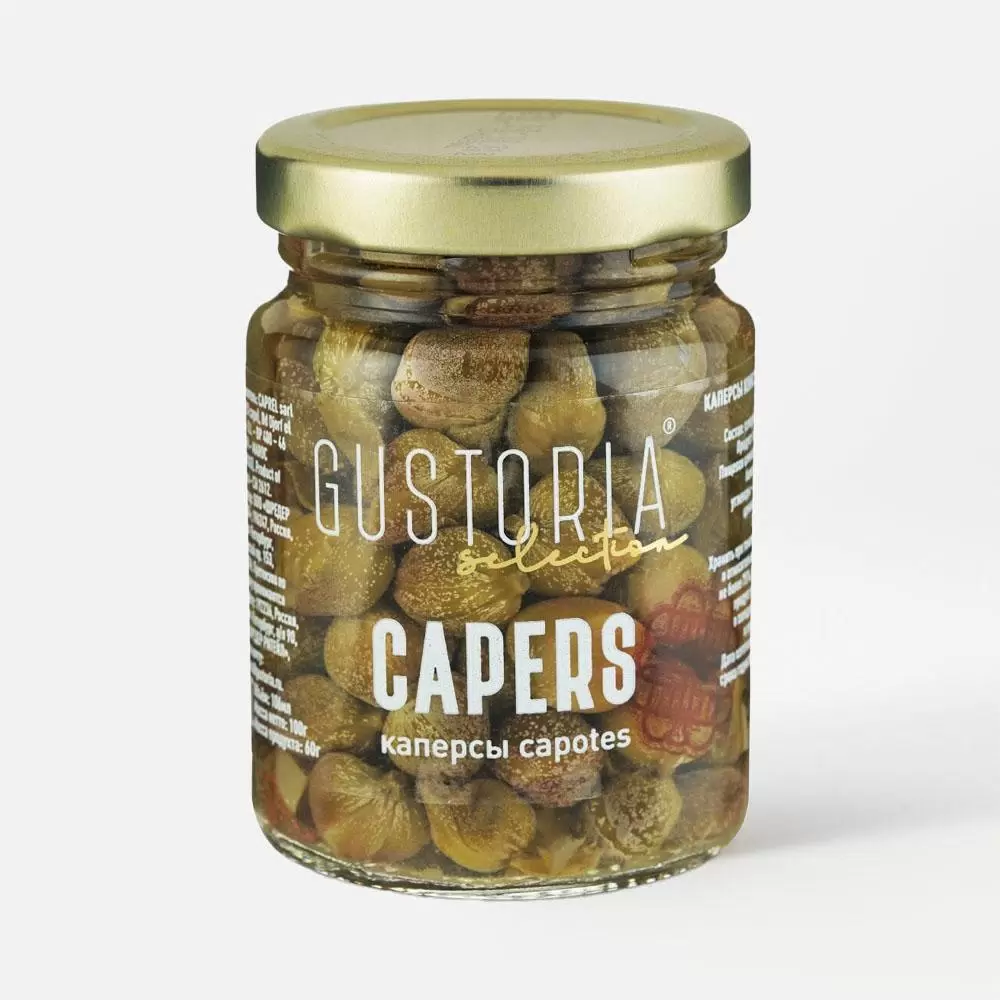 Каперсы консервированные 106 мл. ст/б Gustoria