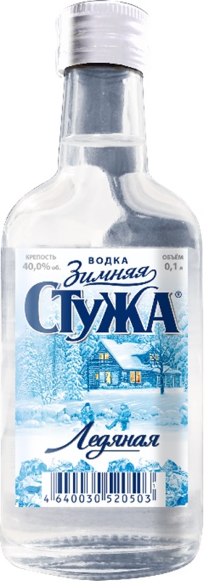 ЗИМНЯЯ СТУЖА ЛЕДЯНАЯ 0,1 л. 40% Водка
