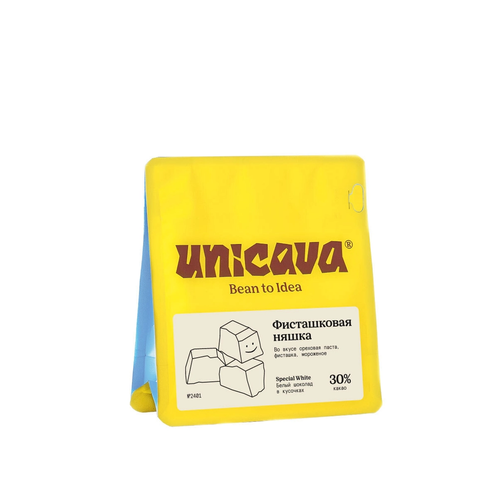 Cacava Белый шоколад Фисташковая няшка 30% какао 100 г Кусочки