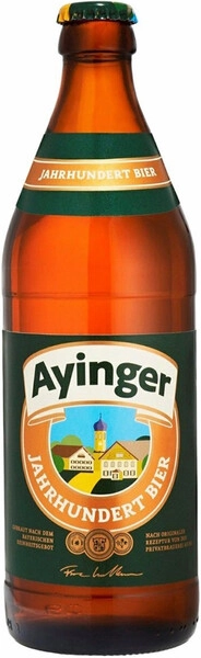Айингер Столетнее 0,5 л бут. 5,5% Пиво светлое непастериз. фильтров.ячменное низового брожения