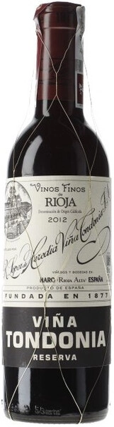 Винья Тондония Резерва ДОКа Риоха 2012 сухое красное 0,375 л. 12% Вино марочное