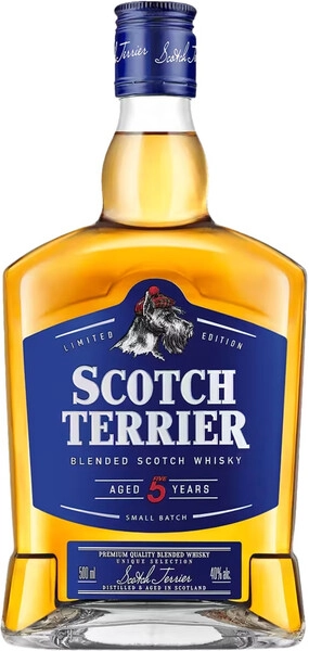 Скотч Терьер 5-летний фляга 0,5 л. 40% Виски купажированный 