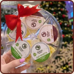 Сырное ассорти №1 из коровьих и козьих сыров (Качотта, Гауда) Добрая ферма 200 г.