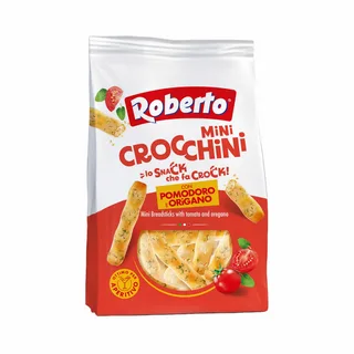 Палочки хлебные Гриссини Кроккини миньон с томатами и орегано Roberto 150 г