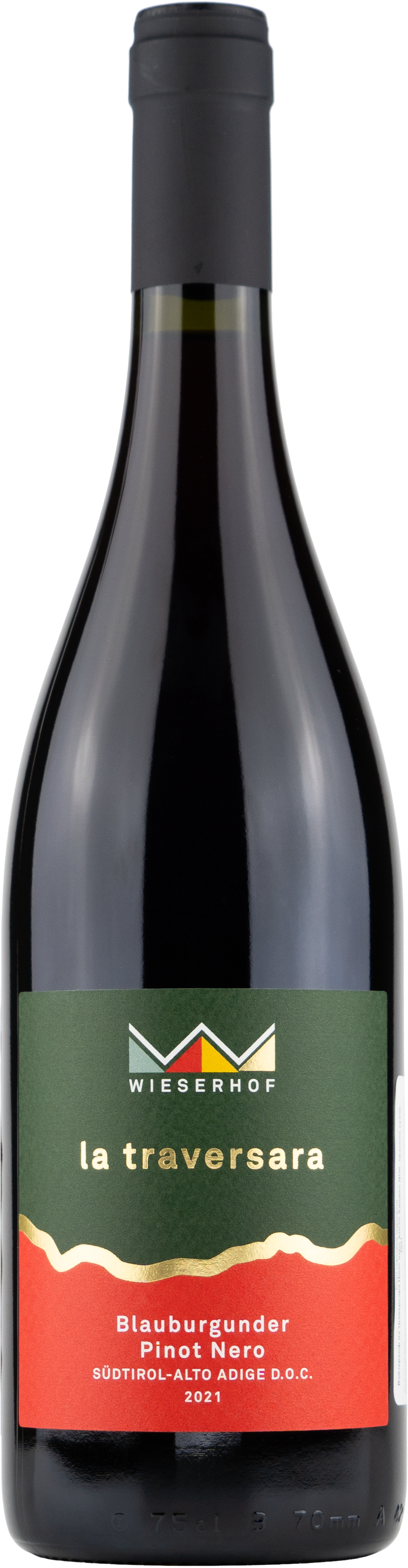 Вайзерхоф ла траверсара Пино неро Альто Адидже ДОК красное сухое 2021 0,75 л. 12% Вино сортовое марочное