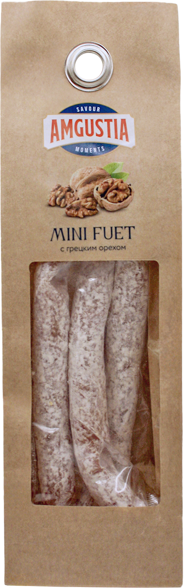 Мини фуэт колбаски с грецким орехом с/в 60 г. AMGUSTIA