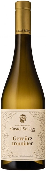 Гевюрцтраминер Кастель Саллег сухое белое 0,75 л. 14,5% Вино сортовое ординарное