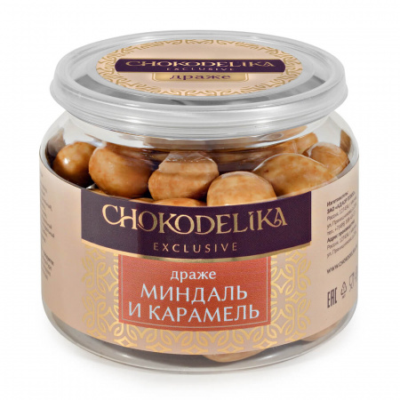 Чокоделика Драже Миндаль и карамель 120 г. в банке