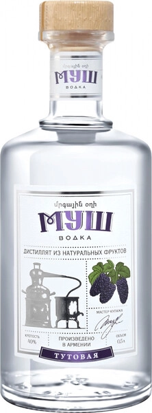 Муш 0,5 л. 40% Водка фруктовая (плодовая) -  тутовая