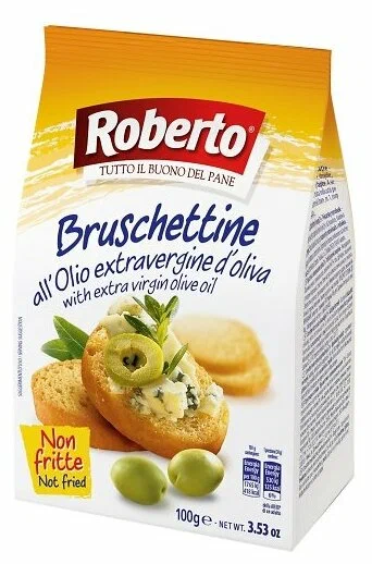 Хрустящие хлебцы Брускеттине с оливковым маслом Roberto 100г