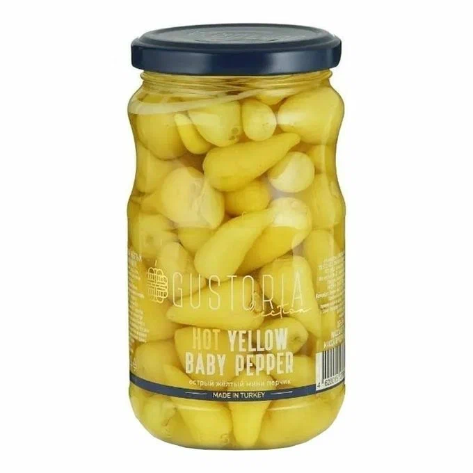 Перец желтый острый мини 370 мл. Gustoria