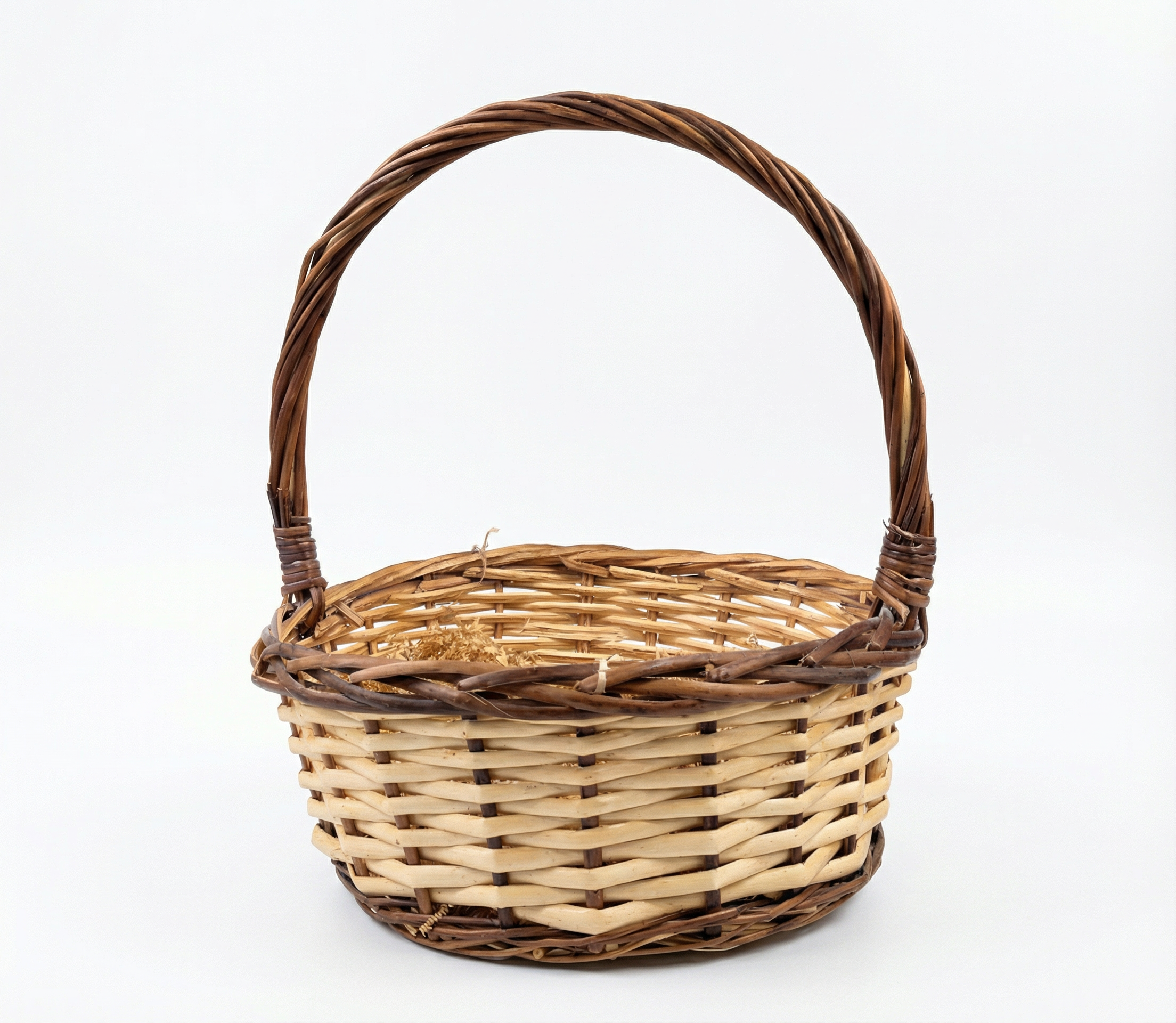 Корзина плетеная (ива) D34*H14*HH40 BD2 натуральный