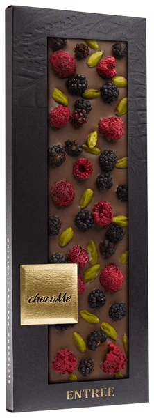 ШОКОМИ Молочный шоколад фисташки Бронте, ежевика, малина 110г