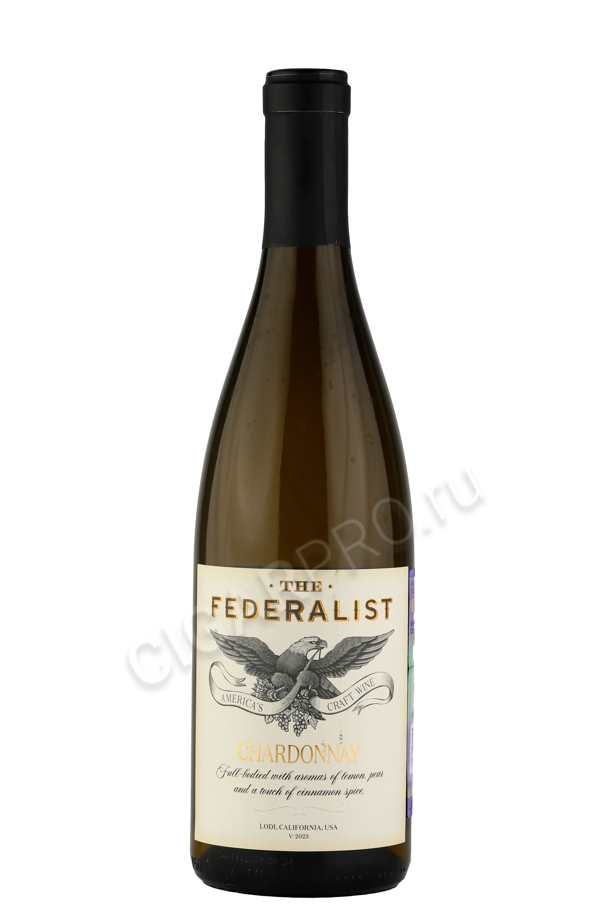 Федералист Шардоне Мендосино Каунти 2023 сухое белое 0,75 л. 13,9% Вино сортовое выдержанное регион Калифорния 