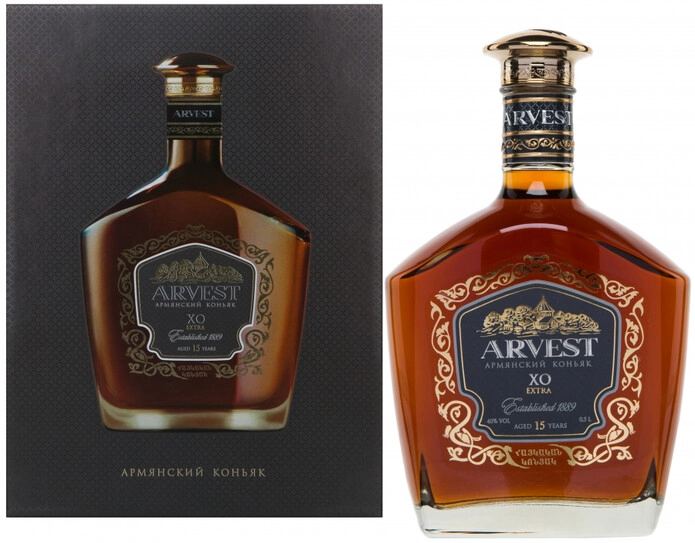 Арвест ХО Экстра 15 лет 0,5 л. 40% в п/у Коньяк армянский марочный старый