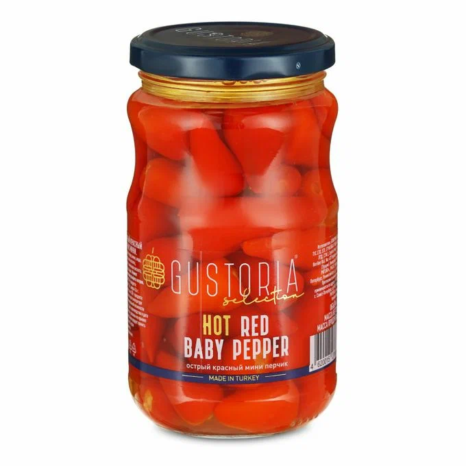 Перец красный острый мини 370 мл. Gustoria