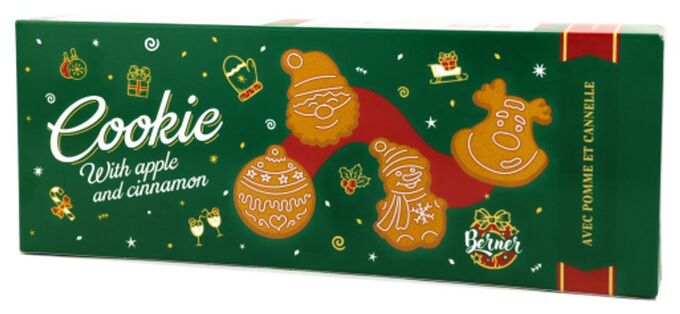 Печенье Berner НГ с яблоком и корицей 185 г