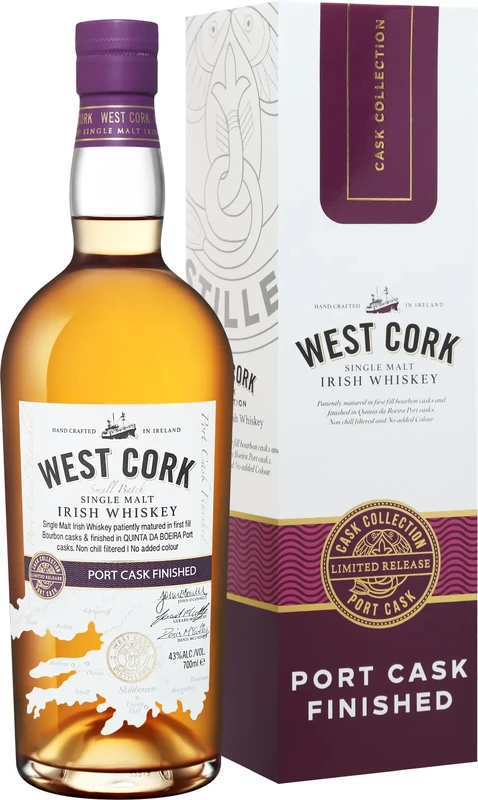 Вест Корк Порт Каск Финишд 0,7 л. 43% Виски односолодовый ирландский