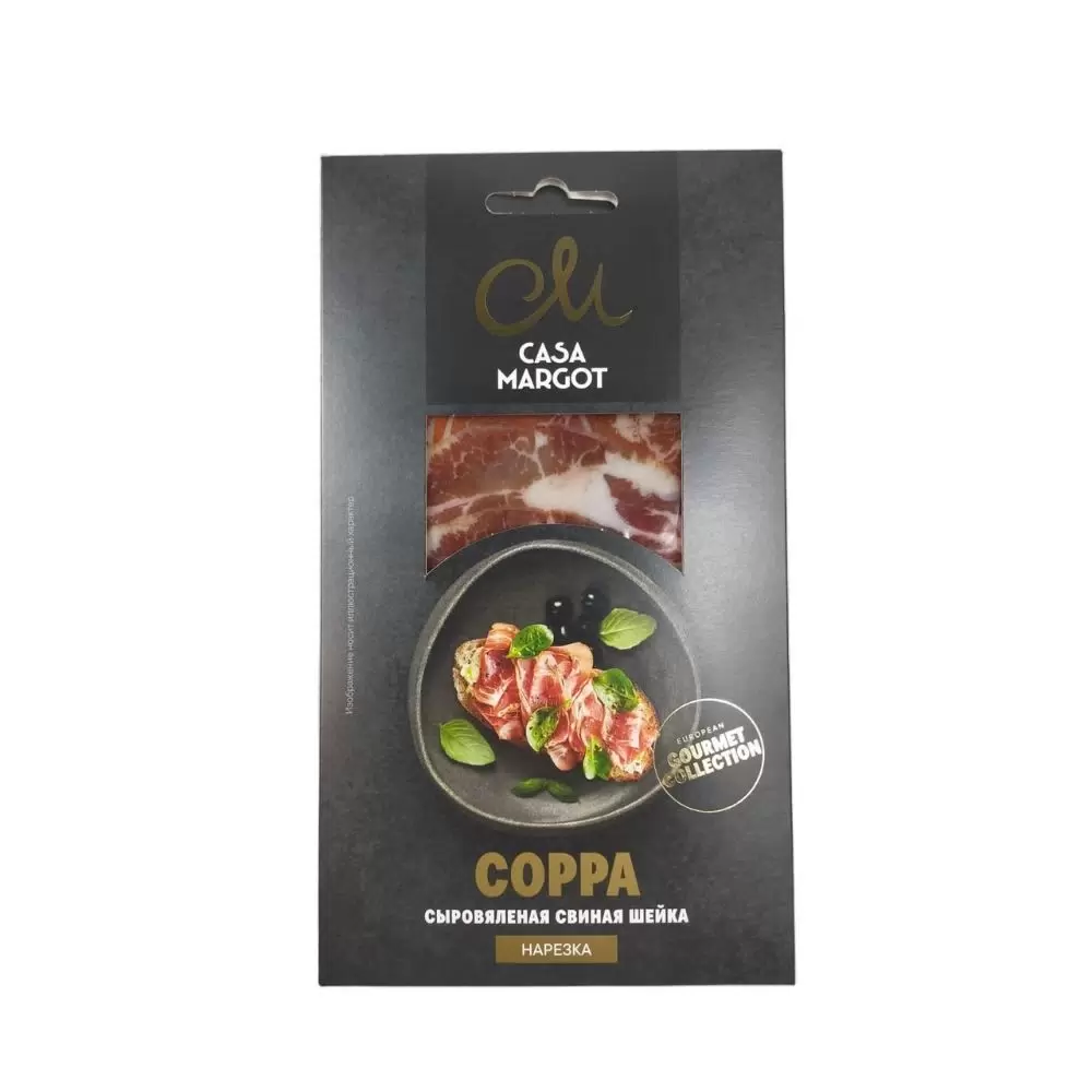 Шейка свиная Коппа нарезка мясной деликатес с/в 50 г. Casa Margot 