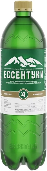 Ессентуки №4 Газированная ПЭТ 1 л. Вода минеральная 