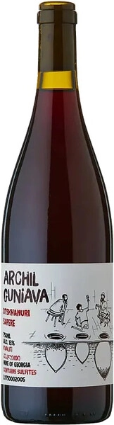 Оцханури Сапере Арчил Гуниава сухое красное 0,75 л. 13% Вино выдержанное сортовое