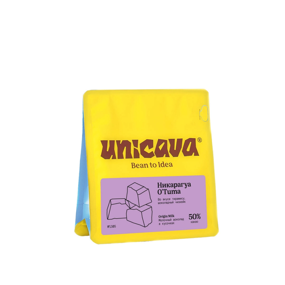 Cacava Молочный шоколад Никарагуа O`Tuma 50% какао 100 г Кусочки