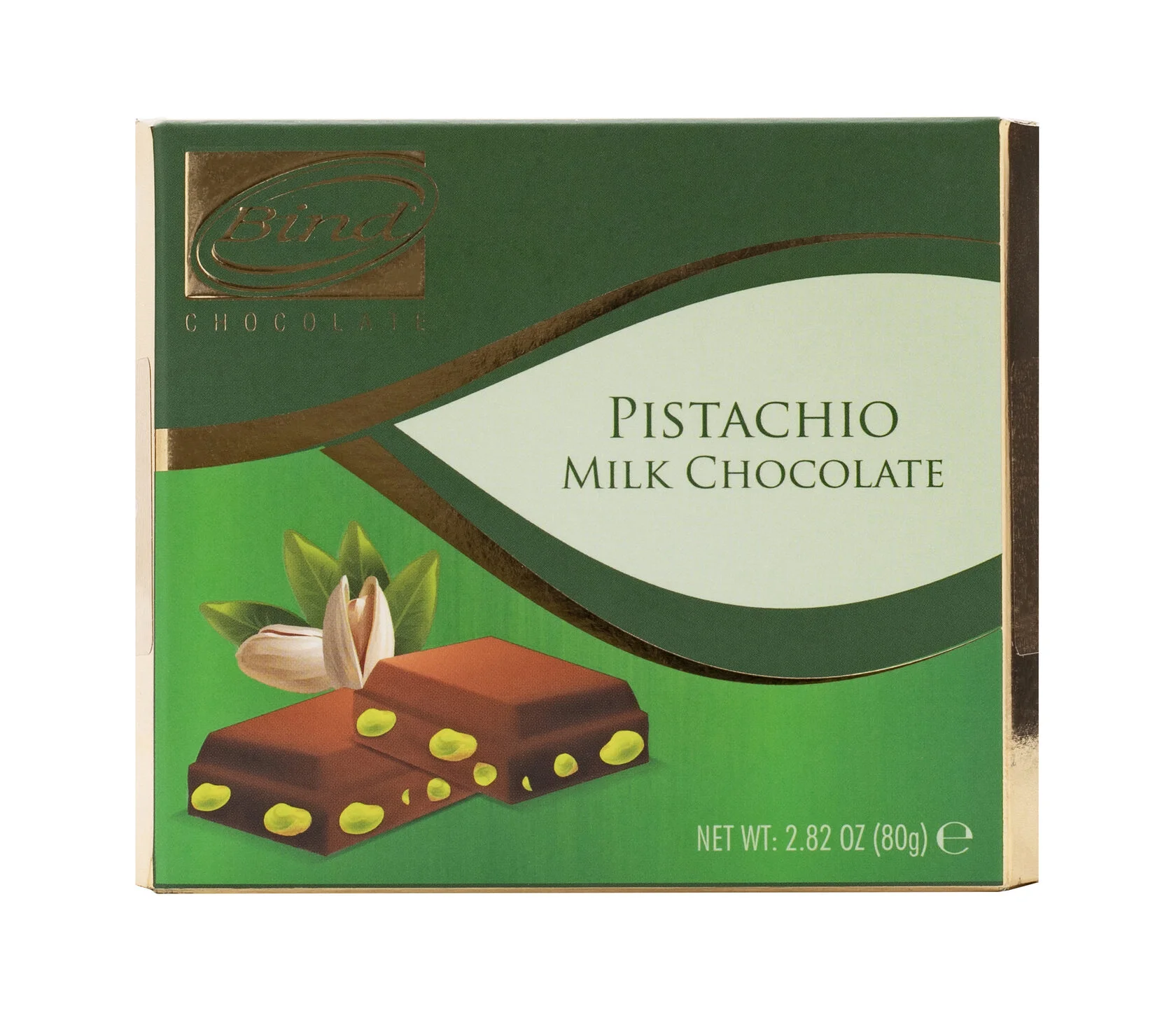 Байнд шоколад молочный с фисташками 80 г