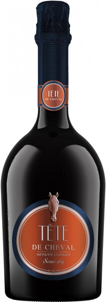 Тет де Шеваль Полусухое белое 0,75 л. 12,5% Вино российское игристое с ЗГУ
