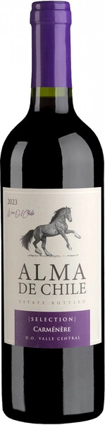 Альма де Чили Селекшн Карменер 2023 сухое красное 0,75 л. 12,5%  Вино ординарное сортовое региона Центральная Долина